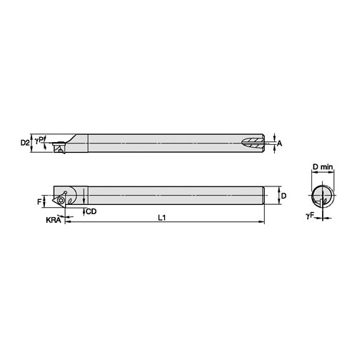 BORING BAR INDEXABLE 0.645" R 6" YES