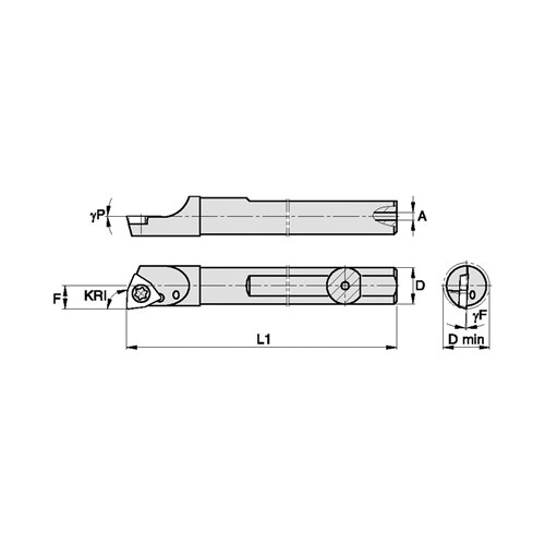 BORING BAR INDEXABLE 6.78MM R 101.6MM