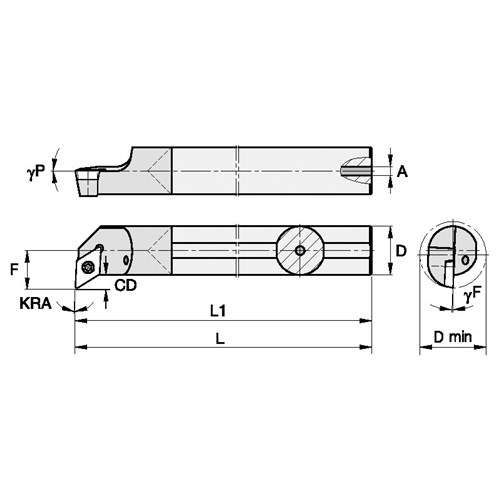 BORING BAR INDEXABLE 0.64" R 8IN YES