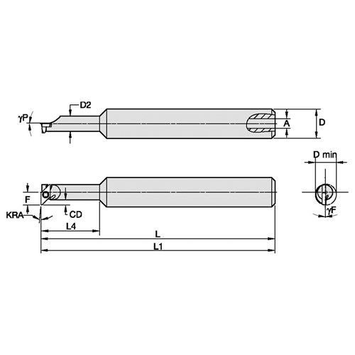 BORING BAR INDEXABLE OFS 0.36" R 4"