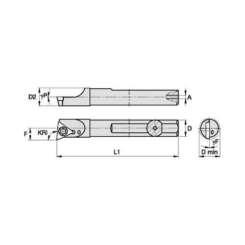 BORING BAR INDEXABLE 7.06MM R 101.6MM