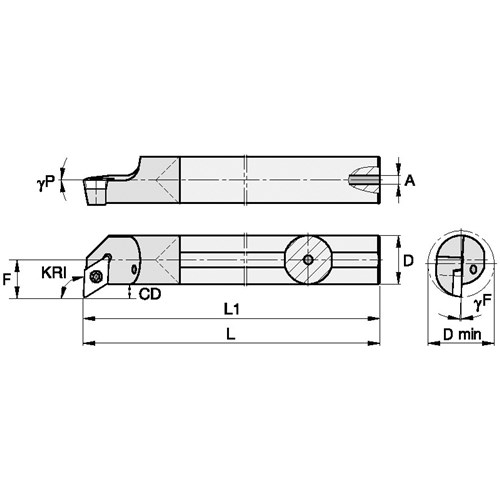 BORING BAR INDEXABLE 9.14MM R 152.4MM