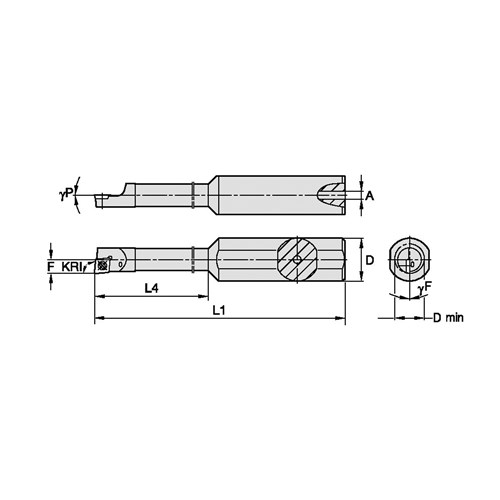 BORING BAR INDEXABLE 5.28MM R 85.72MM