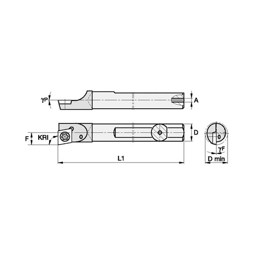 BORING BAR INDEXABLE 9.04MM R 152MM YES