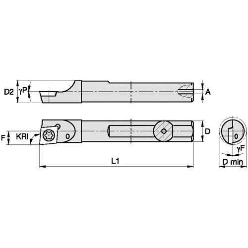 BORING BAR INDEXABLE 5.94MM LEFT 63.5MM