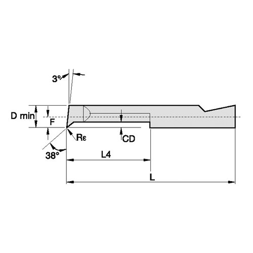 INSERT BORING BAR 1/4 0.825" 1-7/8IN