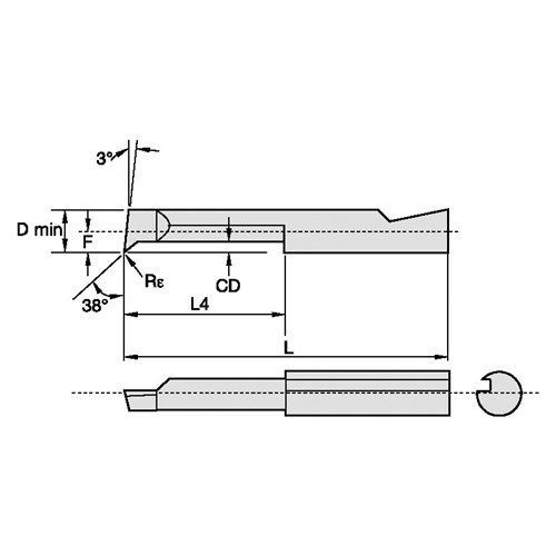 INSERT BORING BAR 0.156" 1/2 1.15"