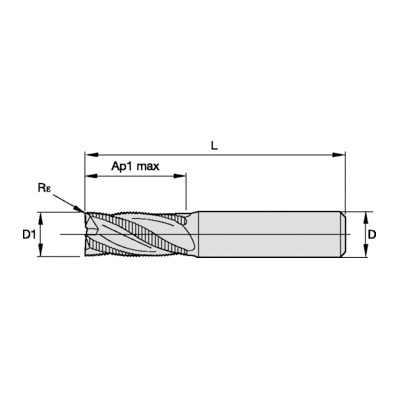 END MILL 4MM 0.25MM 8MM 3 6MM 57MM SPL