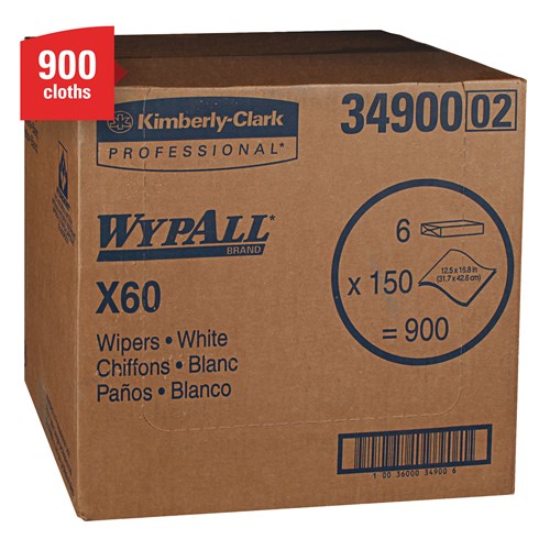 WYPALL X60 CLOTH SHEET 150/BX