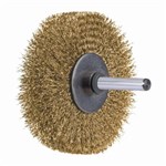 3" MTD WHEEL BRUSH .014 BRASS 1/4SHK