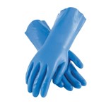 FLOCK LINED BLUE NITRILE GLOVE M