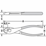 7" HL DIAG CUTTING PLIER