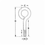 G-2A 3/8X2-1/2 TURNED EYE BOLT