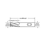 556 3/16X1/2 4FL CC COBALT END MILL TiN