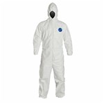 TYVEK WHITE COVERALL W/HOOD (XL)