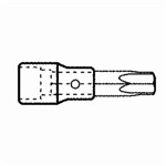 T-40 2PC TORX PRESS FIT BIT SOCKET 3/8DR