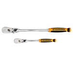 2PC 90T DUAL LOCKING FLEX HEAD RATCHET