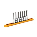 7PC MM SET MID LONG HEX BIT SOCKET 3/8DR