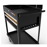 32" 2 DRAWER BLACK&ORANGE UTILITY CART