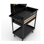 32" 2 DRAWER BLACK&ORANGE UTILITY CART