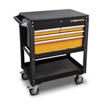 33" 4 DRAWER BLACK&ORANGE UTILITY CART