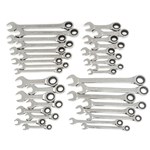 34PC 72T STD&STUBY RATCH WRENCH SET 12PT