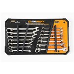 14PC SET REV WRENCH RATCHET COMB SAE/MM