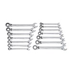 14PC SET REV WRENCH RATCHET COMB SAE/MM