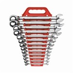 13PC SET WRENCH RATCHET COMB REV SAE