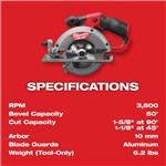 M12 FUEL 5-3/8" CIRCULAR SAW (TOOL ONLY)