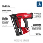 M18 FUEL 16GA ANGLED FINISH NAILER ONLY