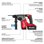 M18 FUEL 1" SDS+ ROTARY 1-KEY W/VAC KIT