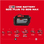 M18 FUEL 1" SDS+ ROTARY 1-KEY W/VAC KIT