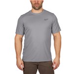 WORKSKIN LT-WT SHIRT SHORT SLVE GRAY LG