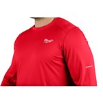 WORKSKIN LT-WT SHIRT LONG SLVE RED 2X