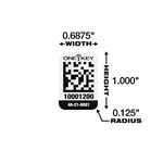 ONE-KEY ASSET ID TAG SM PLASTIC SURFACE