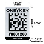 ONE-KEY ASSET ID TAG LG. METAL SURFACE