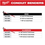 1/2" ALUMINUM CONDUIT BENDER