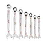 7PC RATCHETING COMB WRENCH SET SAE