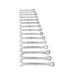 15PC RATCHETING COMB WRENCH SET METRIC