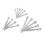 15PC RATCHETING COMB WRENCH SET METRIC