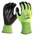 HI-VIS CUT LEVEL 4 POLY DIP GLOVES - M