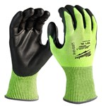 HI-VIS CUT LEVEL 4 POLY DIP GLOVES - XL