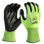 HI-VIS CUT LEVEL 4 POLY DIP GLOVES- XXL