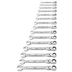 15PC FLEX HEAD RATCHET COMB WRENCH SET