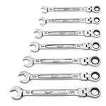 7PC SAE FLEX HEAD COMBINATION WRENCH SET