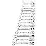 15PC METRIC FLEX RATCHET COMB WRENCH SET