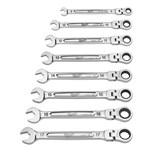 7PC METRIC FLEX RATCHET COMB WRENCH SET