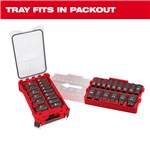 IMPACT SKT 1/2 DR 15PC SAE TRAY SET