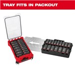 IMPACT SKT 1/2 DR 16PC MM TRAY SET